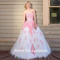 high quality pink appliques wedding dresses noivas sposa sweetheart corset suknia robe de mariee backless bridal engament