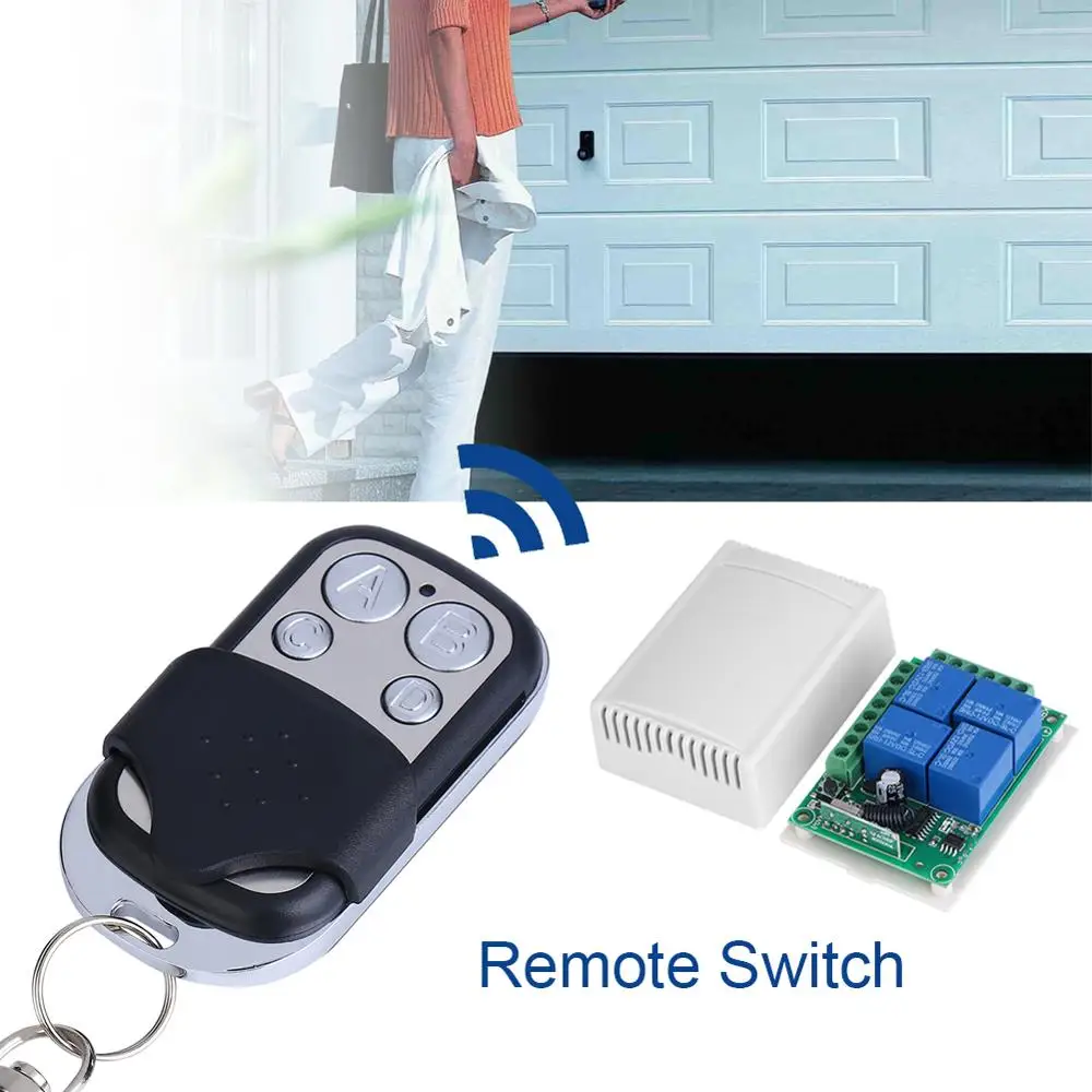 Беспроводной дистанционный переключатель для гаражных дверей 12 В постоянного