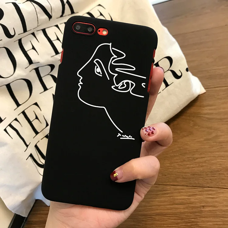 Модные чехлы для телефонов художественная статуя линий чехол iphone 7 жесткая