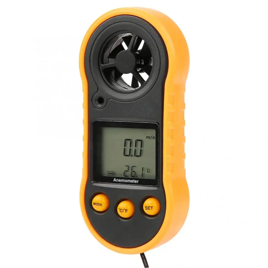 Цифровой ручной анемометр GM818 измеритель скорости ветра с ЖК дисплеем|Приборы