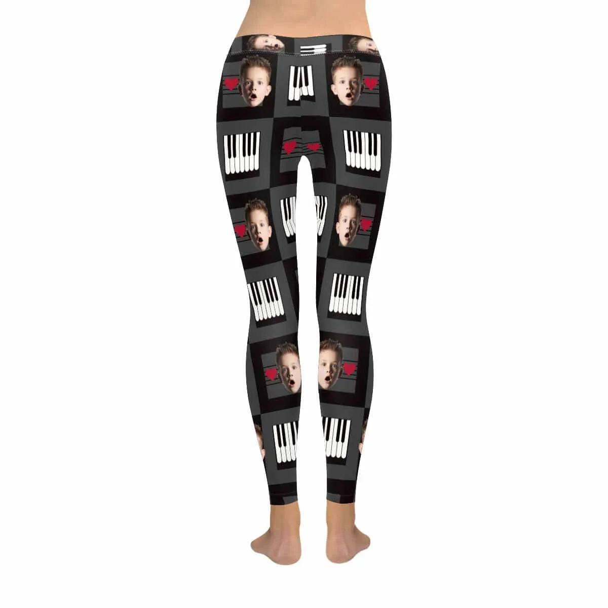 

Custom Face Piano Low Rise Leggings