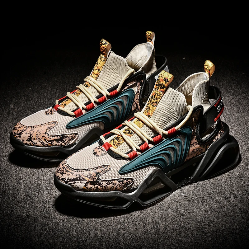 

Модные мужские кроссовки, весенняя обувь для бега, дышащая сетчатая спортивная обувь, уличная Нескользящая демпфирующая обувь для бега