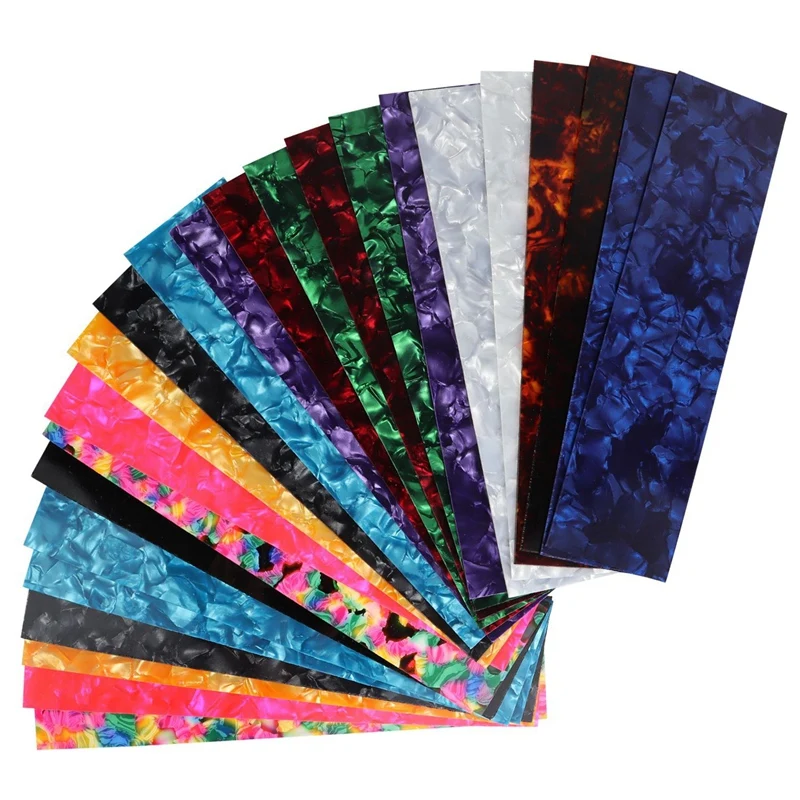 

DIY Guitar Pick Punch Sheets Musicians Celluloid Guitar Pick Strips Three Thickness By 0.46/0.71/0.96cm Random Color