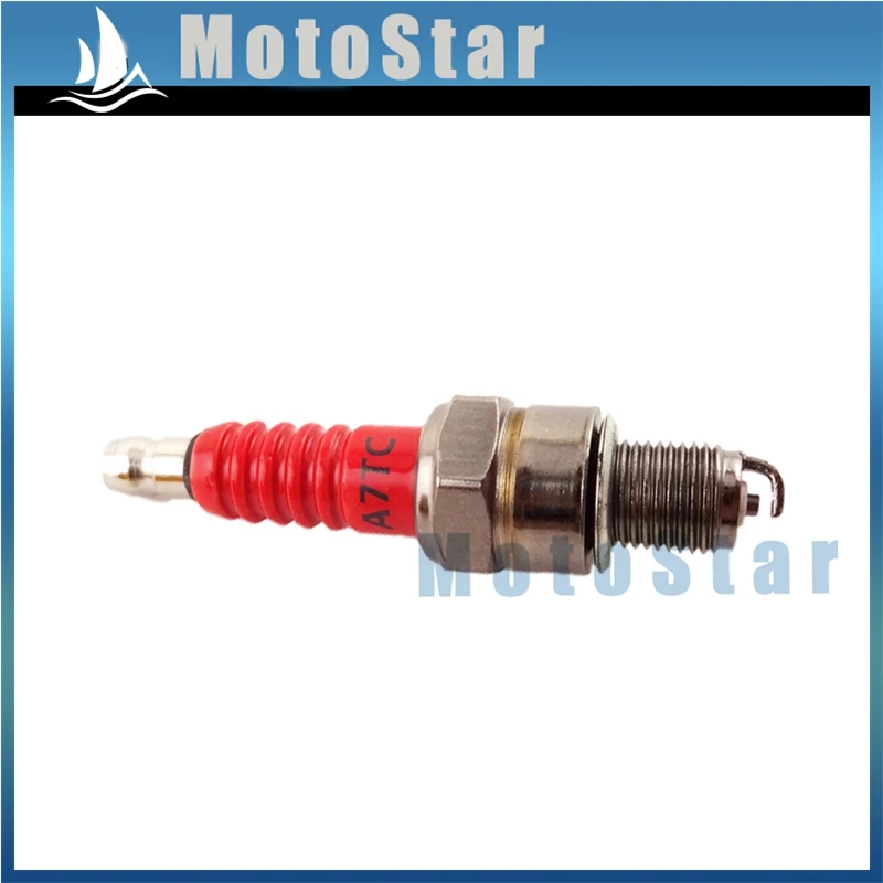 Красная свеча зажигания A7TC для 50cc 90cc 110cc 125cc 140cc 150cc 160cc Pit Dirt Bike ATV Quad картинг багги |