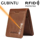 Мужской кошелек из натуральной кожи, тонкий кошелек с гравировкой имени, деловой кошелек, 2020