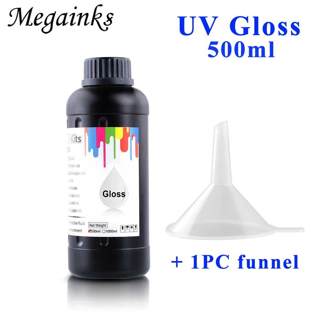 

500ml Gloss uv ink soft uv ink For Epson 1390 1400 1410 1430 1500W L800 L805 L1800 R290 R300 R1800 DX5 DX6 DX4 DX7 printhead