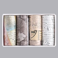 4rollsbox retro english newspaper washi tape 9cm2m wide masking tape decorative tape sticker scrapbooking diary stationery