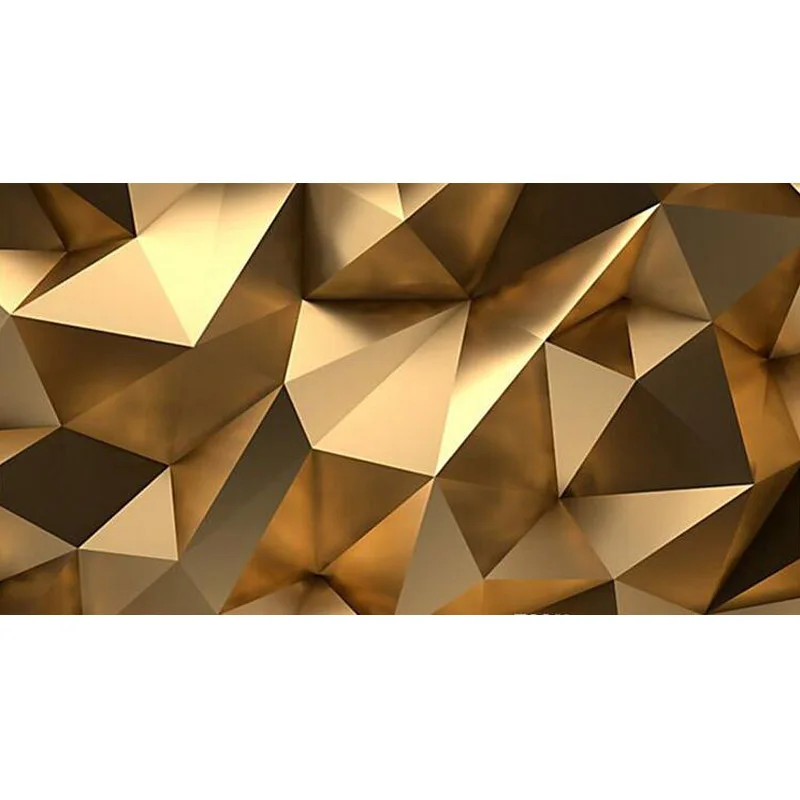 3D пользовательские модные индивидуальные обои золотые минималистичные