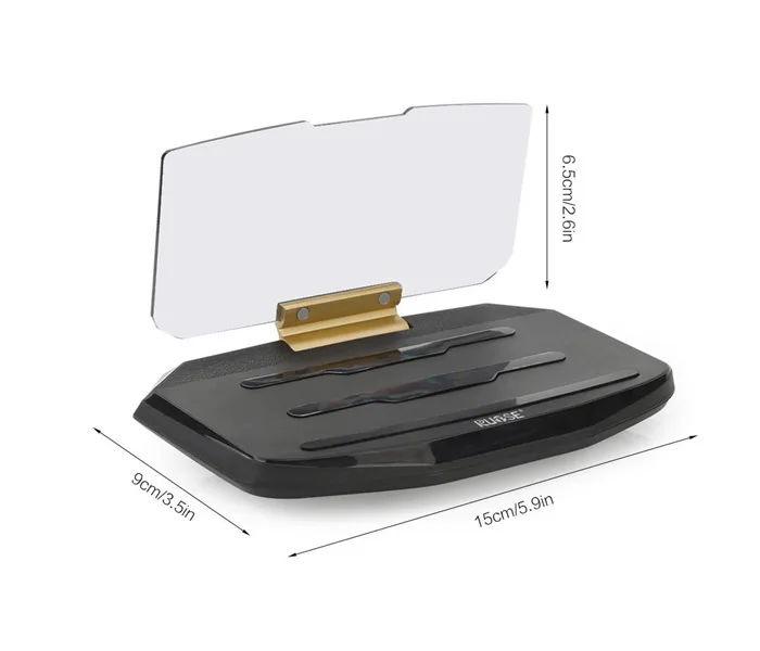 Universal Smartphone Projector HUD Head Up Display Holder Car GPS Navigator Car Mount Stand Phone Holder Black Non-slip Mat