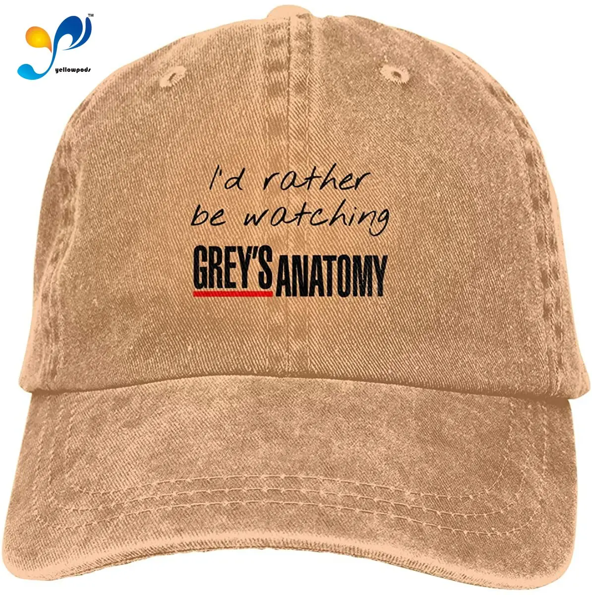 

I'd Rather Be Watching Anatomy Unisex Soft Casquette Cap Fashion Hat Vintage Adjustable Baseball Caps
