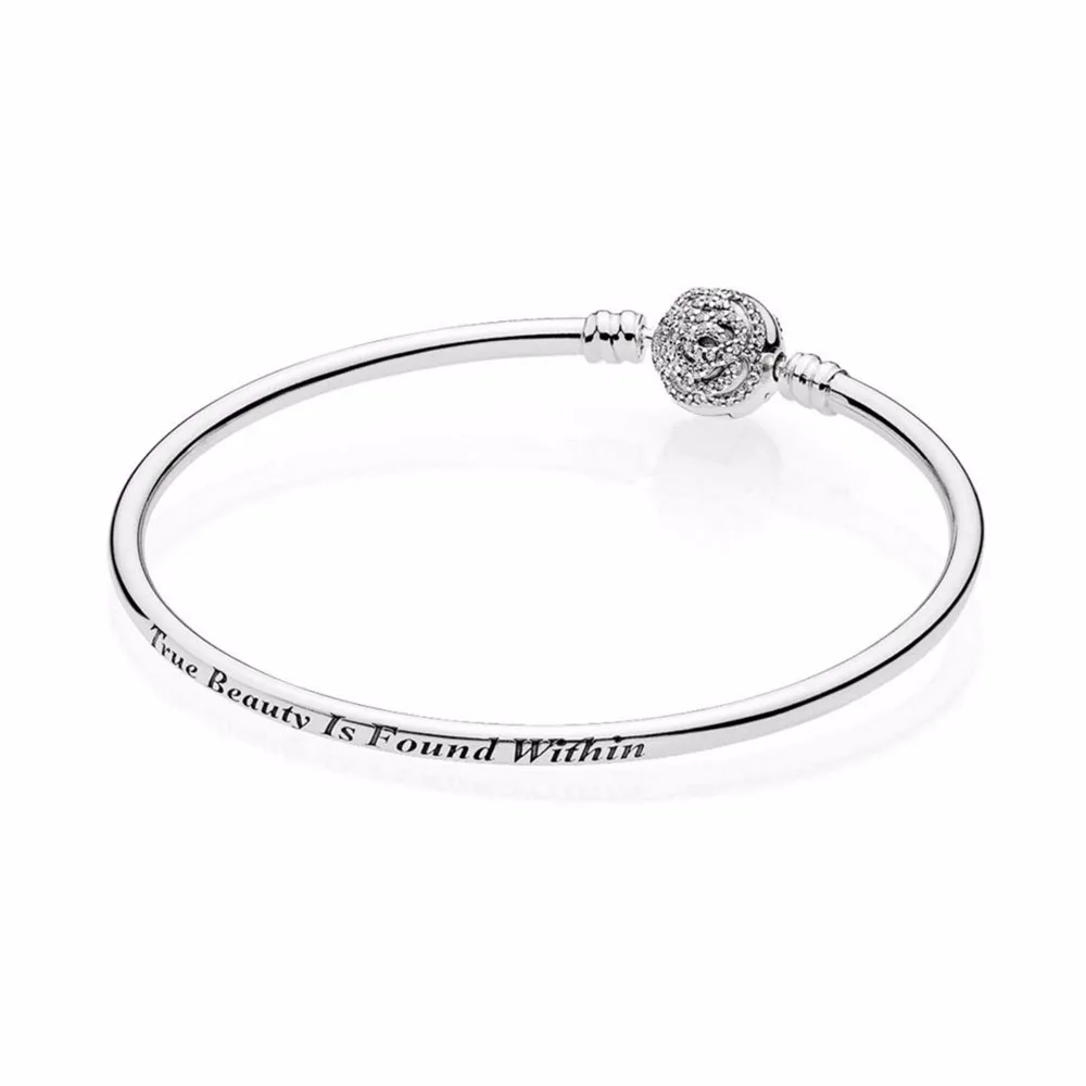 Браслет бэнгл moments открытый в pandora rose