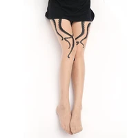 2021 new suumer cool silk pantyhose octopus palms printing black tights charm high heels accessory 1pair low price