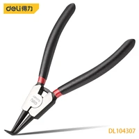 deli 7 inch external bending circlip pliers industrial grade chrome vanadium steel hand tools has many uses anti rust treatment
