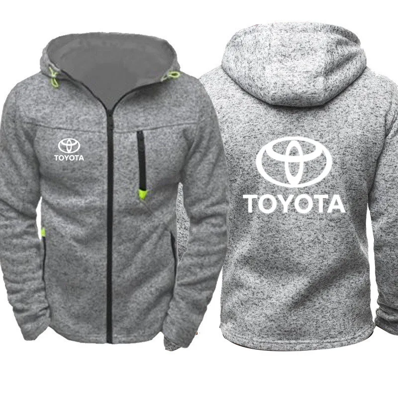 

Hoodies Men Toyota Car Logo Print Casual Hip Hop Harajuku Long Sleeve Hooded Sweatshirts Mens zipper Jacket Man Hoody Clothing