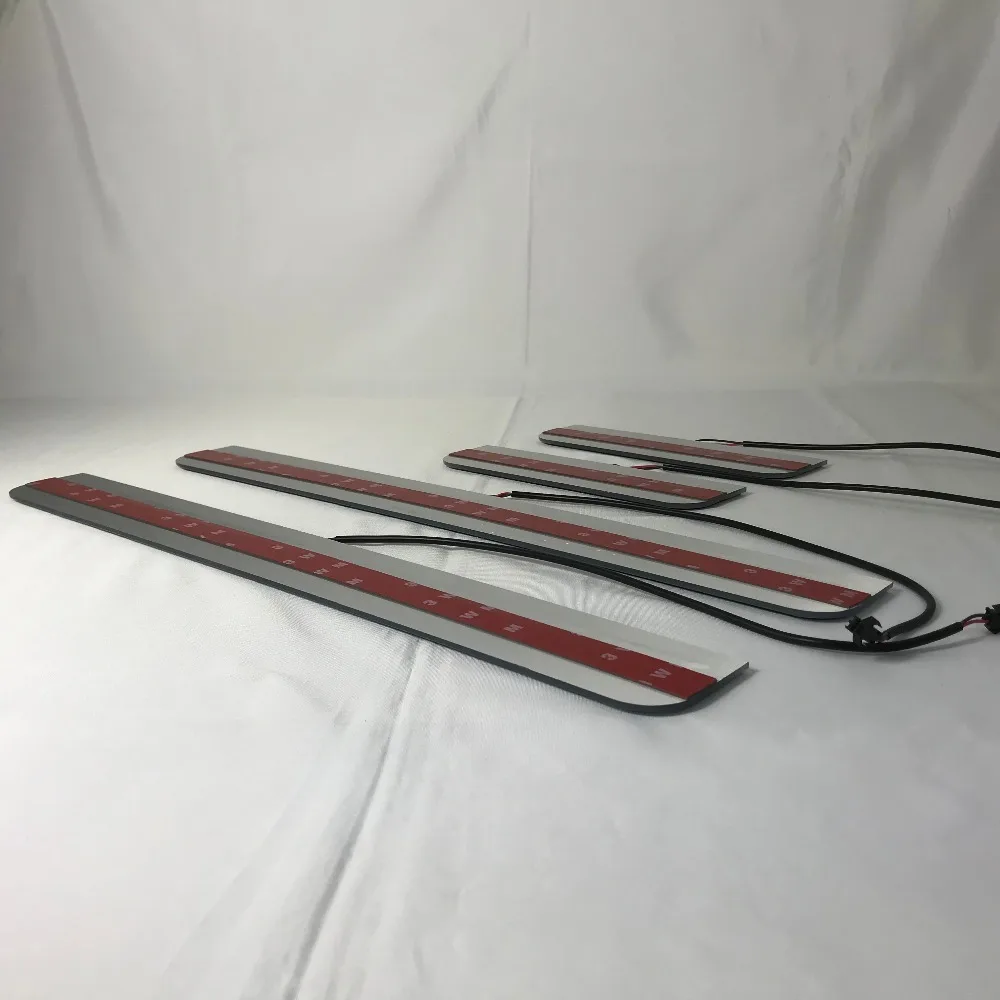 

Express delivery led door sill plate strip welcome light threshold guard protectors for renault clio Kangoo