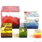 4 шт.компл. с украшением в виде кристаллов эпоксидная смола, Форма Квадратный ювелирное литье силиконовая форма сделай сам ремесла кулон слесарный N19 20 дропшиппинг