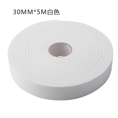 30MM white Мягкие 5 м самоклеющаяся уплотнение для окна полоска для автомобильной двери шум изоляционная Резина пыли уплотнительная лента оконные принадлежности - Цвет: 30MM white