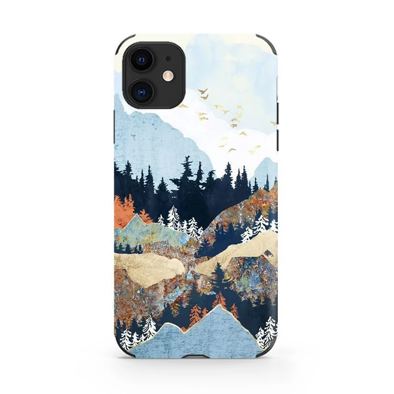 

Retro Landscape art oil painting Phone case for iphone 11 12 pro X XS MAX XR 6 6s 7 8 plus SE 2020 Soft TPU silicone cover coque