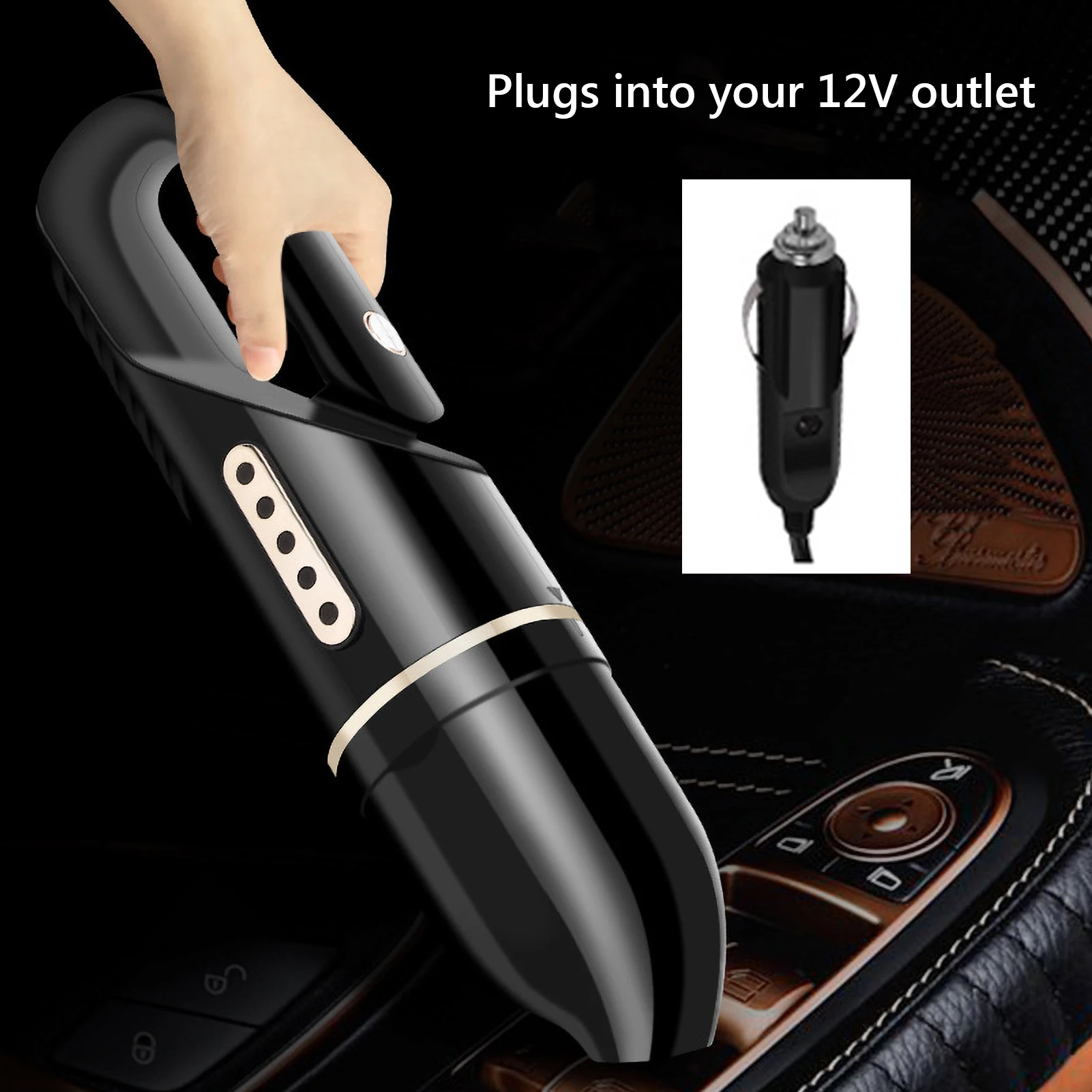 

Homgeek 120W 4500PA Portable Handheld Mini Vacuum Cleaner Car Cleaning Kit Wet Dry With Strong Suction For Home And Car