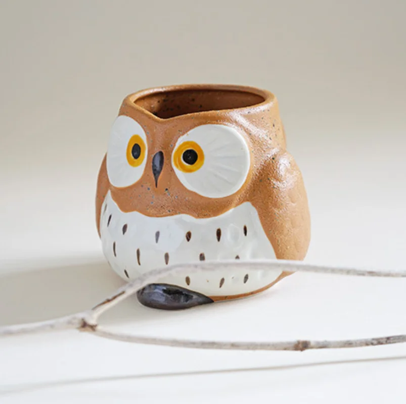 Творческий мультфильм японский стиль сова Кружка Высокая температура глазурованная керамическая чашка Милая чашка воды чашки бутылки воды бытовые принадлежности