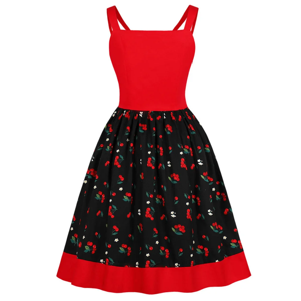 Женское винтажное платье в стиле ретро Sweartheart хлопковое без рукавов с высокой
