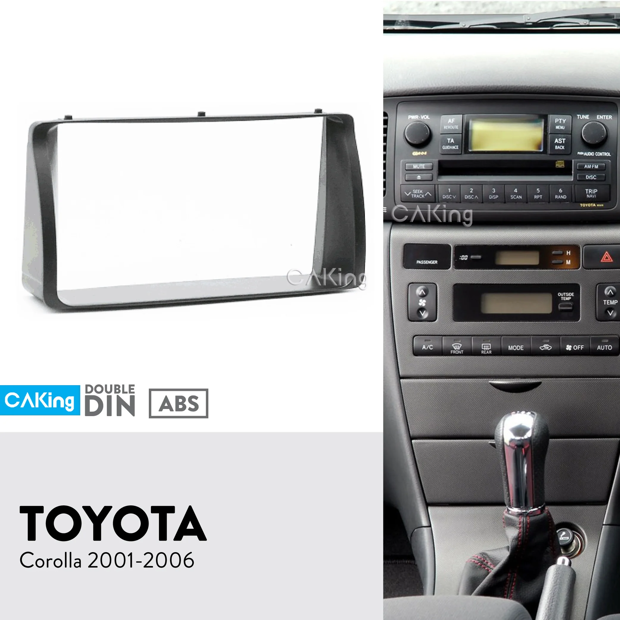 Автомобильная радиопанель Fascia Для Toyota Corolla 2001 2006 комплект для приборной панели