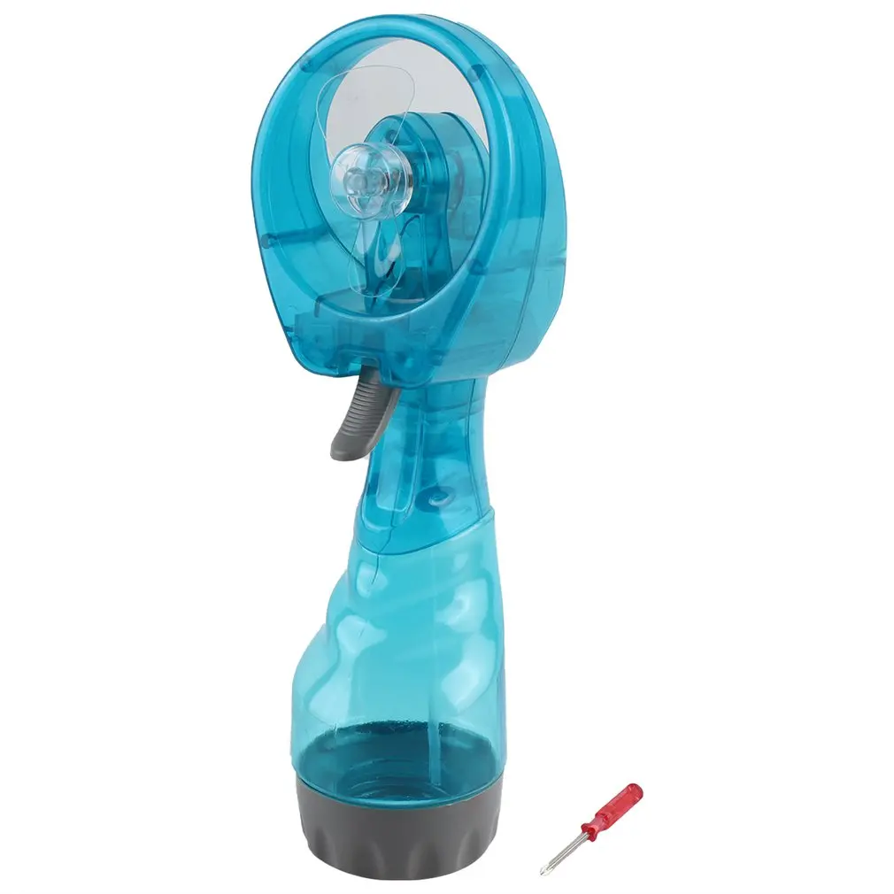 Портативный ручной вентилятор с водяным распылением 2 в 1 мощный охлаждением для