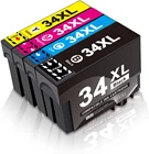 34 XL Совместимость Замена чернильных картриджей для Epson 34XL-T3471 T3472 T3473 T3474 для использования с рабочей силы Pro WF-3720DWF WF-3725D