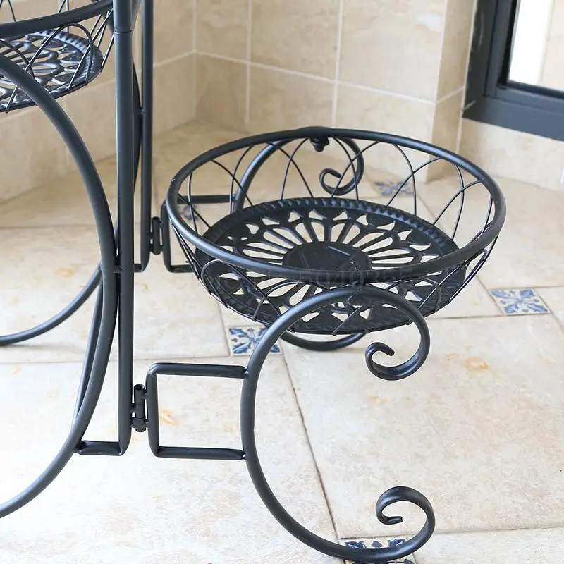 Железная Цветочная полка балкон для цветочных горшков с многослойным покрытием