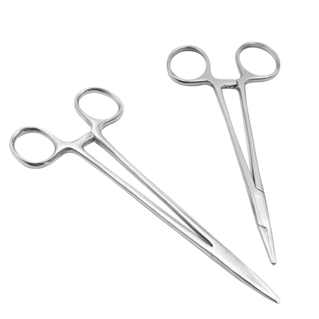 16cm/18cm Stainless Steel Veterinary Needle Holder Suturing Forceps Hemostatic Pliers Livestock Pet Animal Surgical Tools 4
