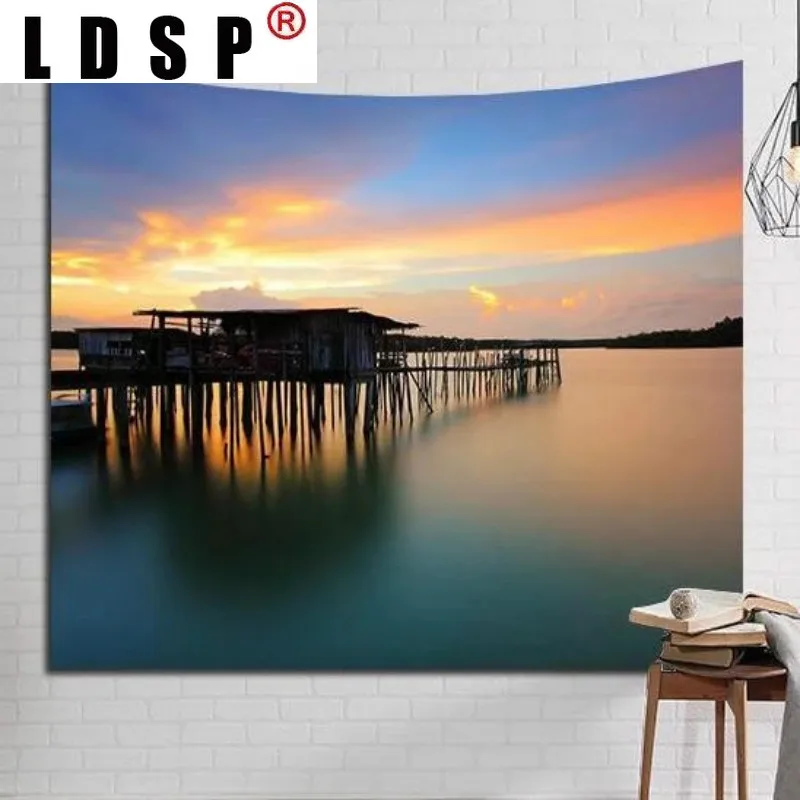 

LDSP Tapestry Wall Hanging Elephant Mandala Landscape Fabric Mural Background Cloth Wall Rugs Towel Beach Fabric Blanket Decor