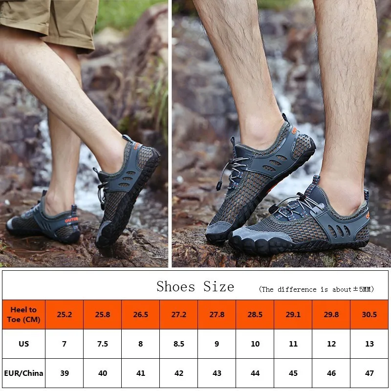 

Men Mesh Breathable Aqua Shoes Elastic Sneakers Male Upstream Water Shoes Nonslip Sneakers Flat Footwear Outdoor Seaside