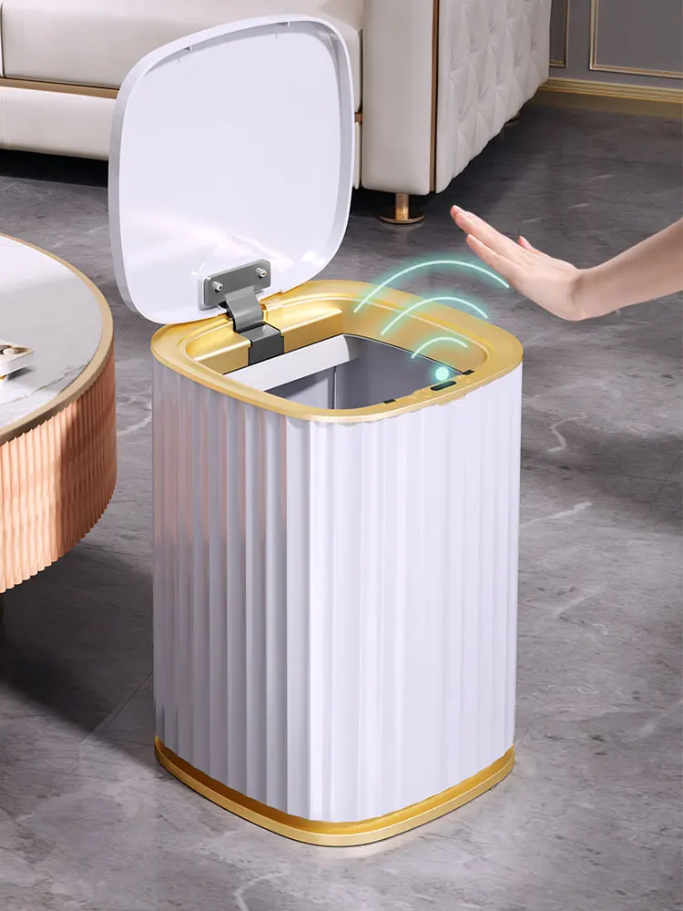 Joybos-cubo de basura con Sensor inteligente autom&aacute;tico, cubo de basura impermeable, cubo de basura, armario de cocina y ba&ntilde;o, contenedor estrecho, JX95-0