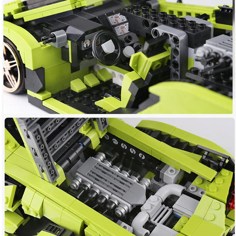 

1168 Pcs Bricks Supercar Creator Technic Car Set Model Building Blocks Girl Boy Christmas Birthday Gifts Kids Toys For Children