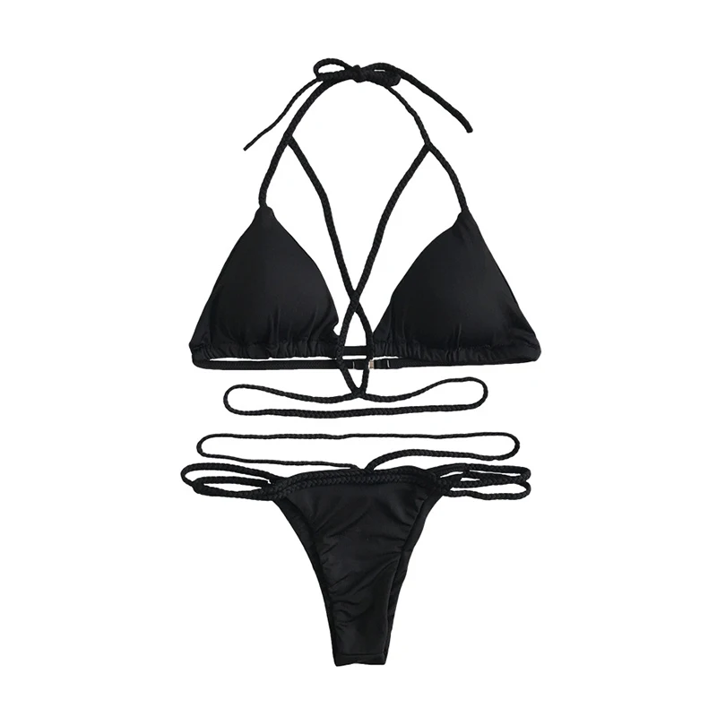 

Women Summer Bandage Halter Neck Brazilian 2PCS Bikini Set Swimsuit B2Cshop
