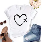 Летняя женская футболка для путешествий с самолетом, любимая женская футболка с принтом 90, хлопковая футболка для отдыха, женская футболка в стиле Харадзюку