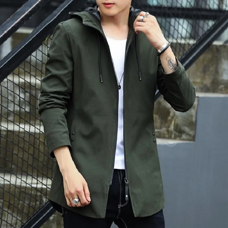 

Mens Jackets and Coats Men's Bomber Jacket Spring Autumn Hooded Thin Jacket Men Tide New Vogue Army Outdoors Casual Clothing
