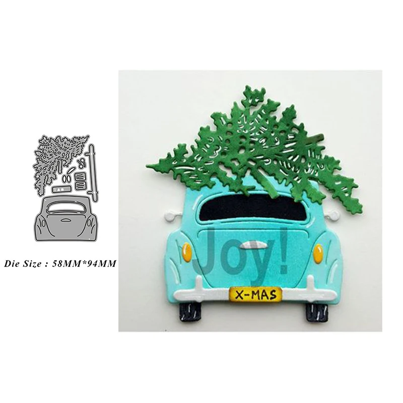 Новые штампы для автомобиля 2020 Рождественская елка Металлические Вырубные