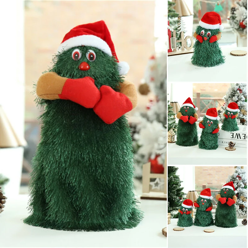 

Электрическая Рождественская елка, вращающаяся Танцующая музыкальная игрушка, настольное украшение на батарейках