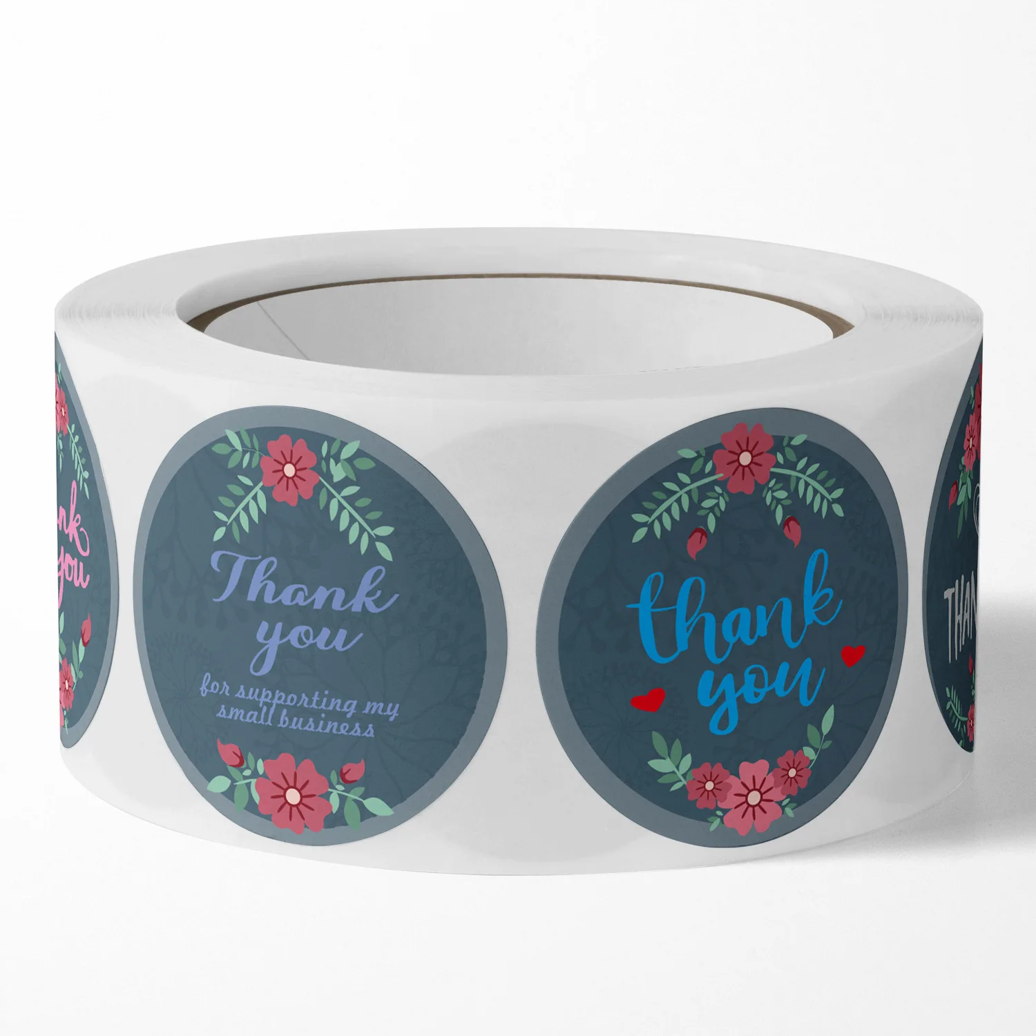 

1.5 Inch 500 Pcs/Roll Retro Flowers Thank You Label Stickers for Gift Card Package Party Wedding Wrapping Baking Small Business