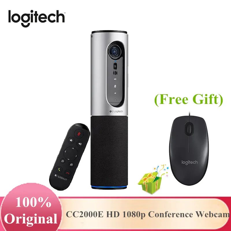 

Original Logitech CC2000E HD1080p Webcam ConferenceCam Connect Video Conference Camera web With Free Logitech B330 Mouse