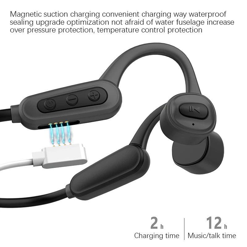 

Bone Conduction Headphones Bluetooth Wireless Sports Earphone IPX8 Headset Stereo Hands-Free with Microphone for Running