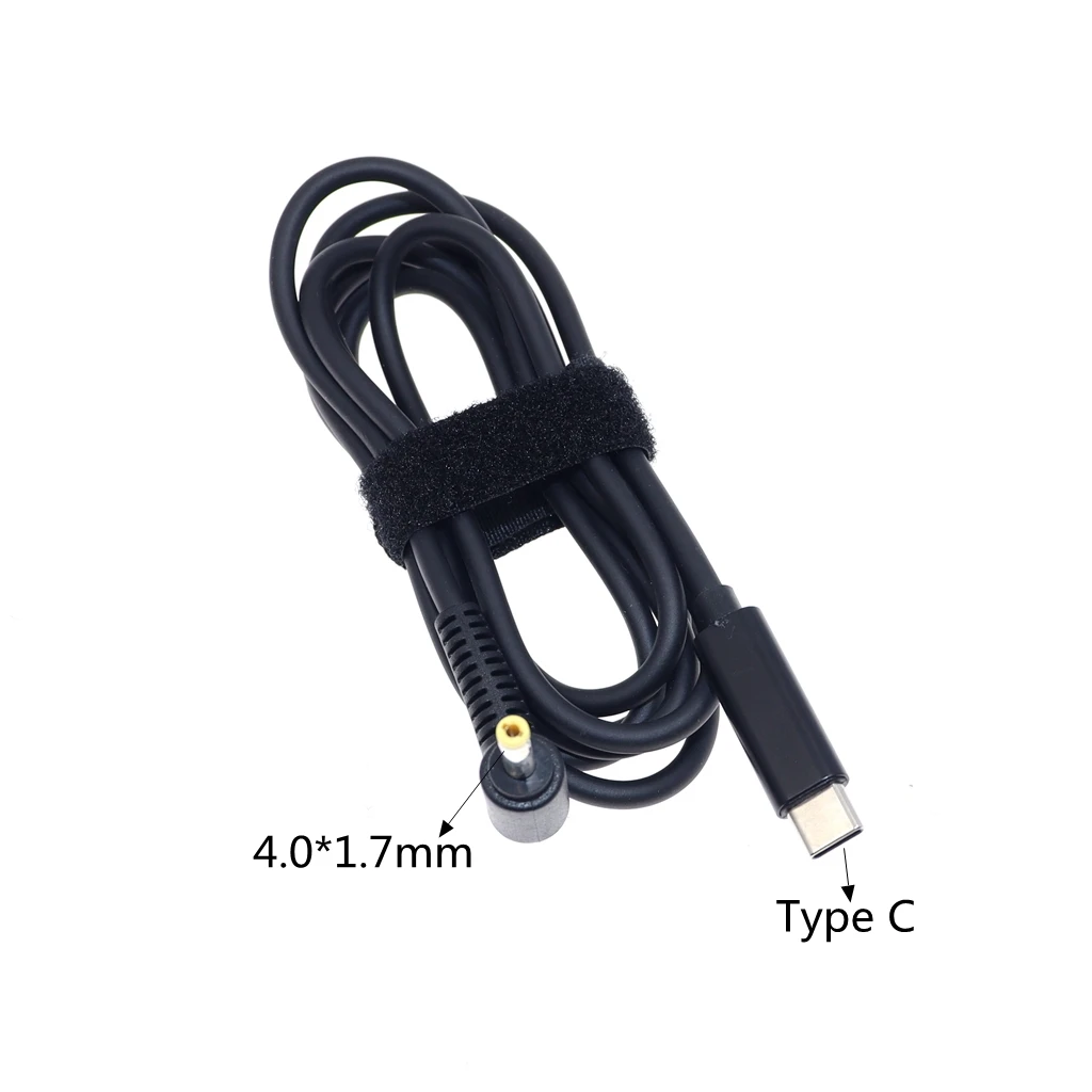 

USB C зарядный кабель для ноутбука, шнур, адаптер питания постоянного тока, разъем для Lenovo USB Type C в Dc 4,0x1,7 мм, Штекерный конвертер 20 в