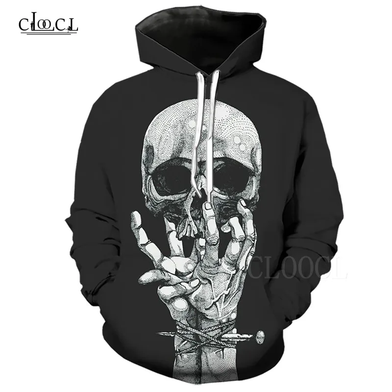 3D ужас с черепом худи свитшот для пар страшный рисунок мужские/женские