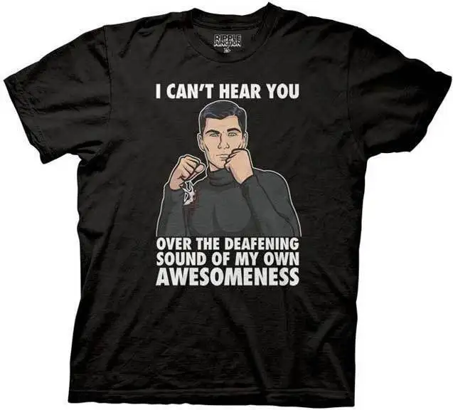 Мужская черная футболка Archer I Can't 1 2 You|Мужские футболки| |