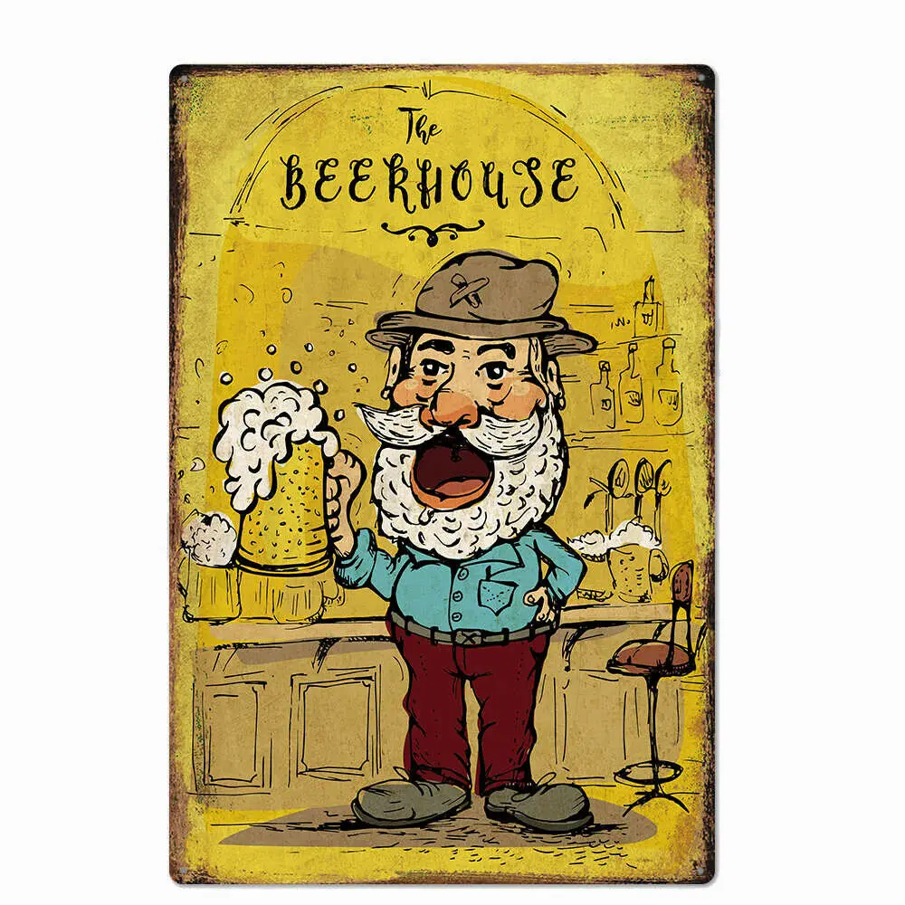 

Metal Tin Sign the beerhouse beer for Bar Pub Home Vintage Retro Poster