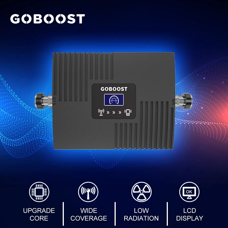 GOBOOST 2G 3G 4G Signal Booster 800/900/1800/2100/2600MHz Cellular Amplifier Band 1 3 7 8 20 Cellphone Reperter Antenna Kit