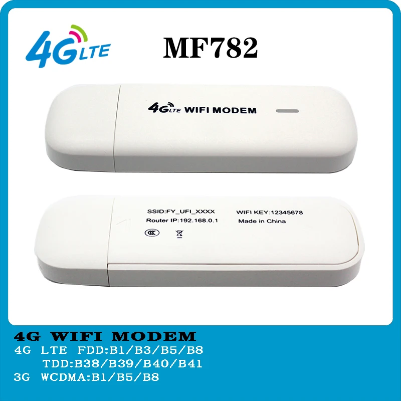 Unlocked  4G Modem MF782 Free shipping 150Mbps 4G LTE USB WiFi Modem Pocket Wifi PK huawei E8372