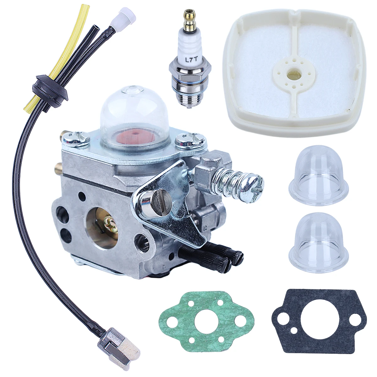 

Carburetor Kit For Zama C1U-K52 C1U-K47 C1U-K29 ECHO SRM2100 GT2000 GT2100 PAS2000 Replace 12520013312 w Air Filter Fuel Line