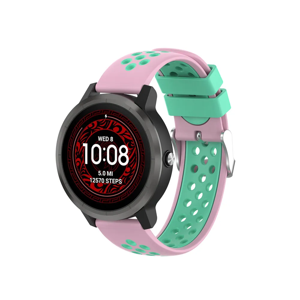Силиконовый ремешок 20 мм для Garmin VIVOMOVE 3/HR Sport для samsung Galaxy Watch 42 мм R815 для Timex Weekender/Expedition